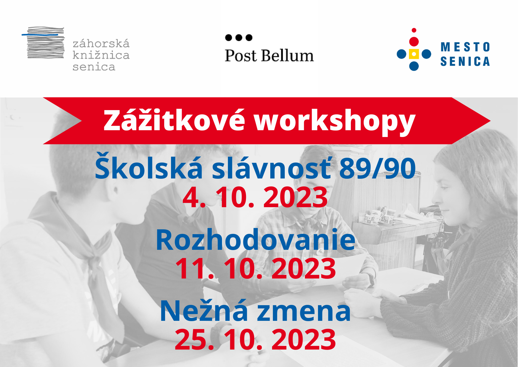 Zážitkové workshopy s Post Bellum pre ZŠ a SŠ